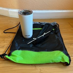 Deloitte bundle - tumbler, reusable straw, drawstring